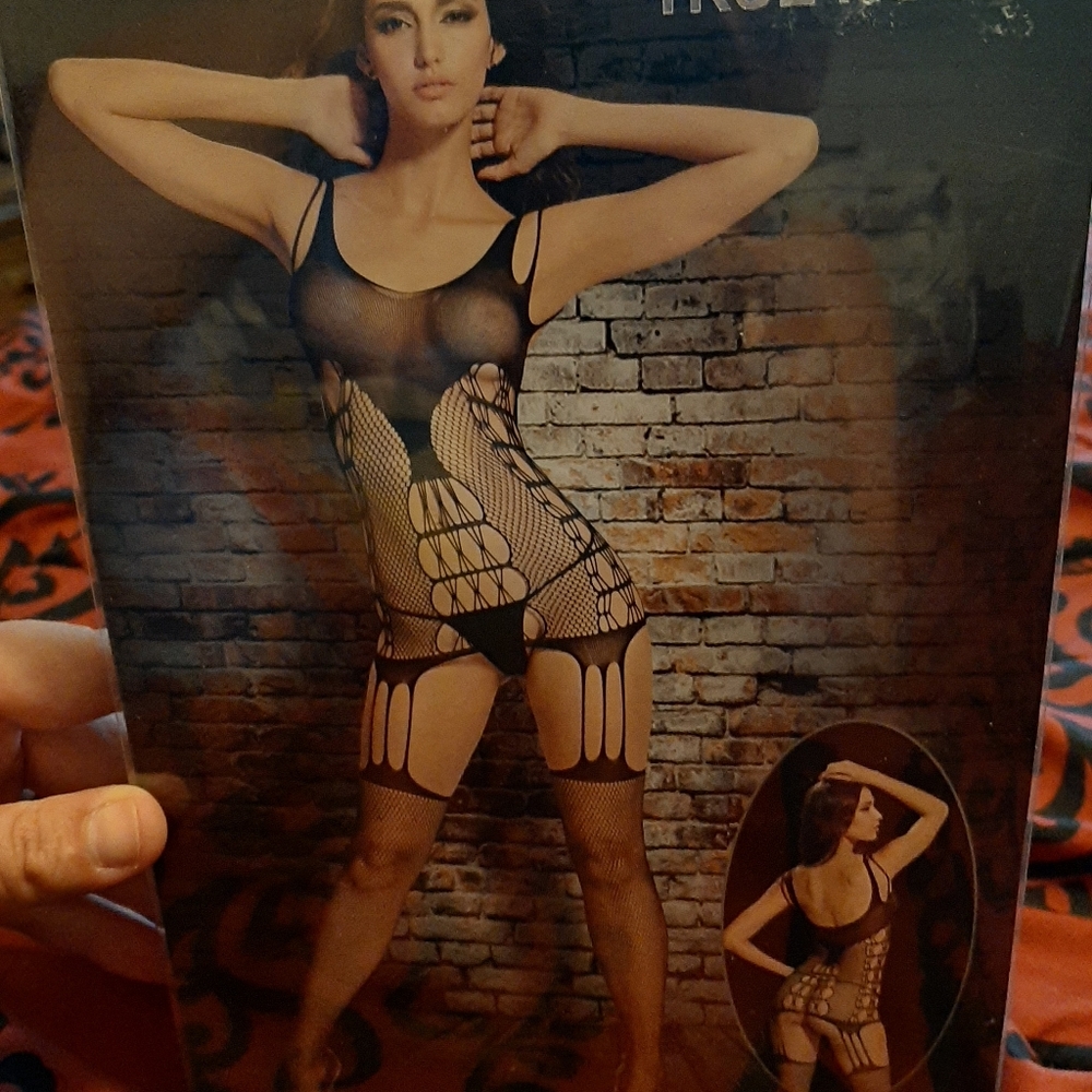 True Rock 1pc crotchless lingerie